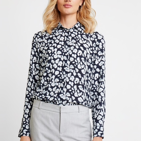 banana republic leopard shirt